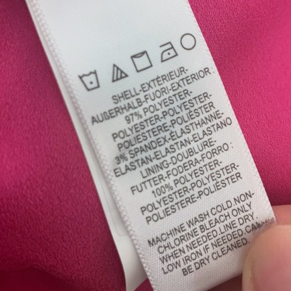 NWT Dress the Population Barbie Pink Sleeveless Slit Dress Knee Length Medium - Picture 9 of 13